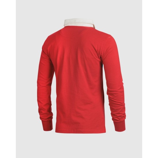 Men's Scarlets 2025 Home Cotton Long Sleeve Shirt