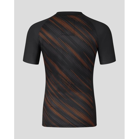 Kid's Leicester Tigers 2025/26 Third Warm Up Shirt - Black Kid's Leicester Tigers 2025/26 Third Warm Up Shirt - Black