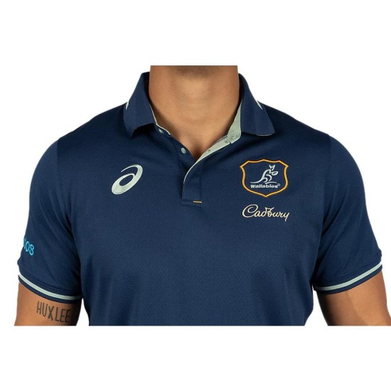 Men's Australian Wallabies 2024 Third Media Polo Shirt Men's Australian Wallabies 2024 Third Media Polo Shirt