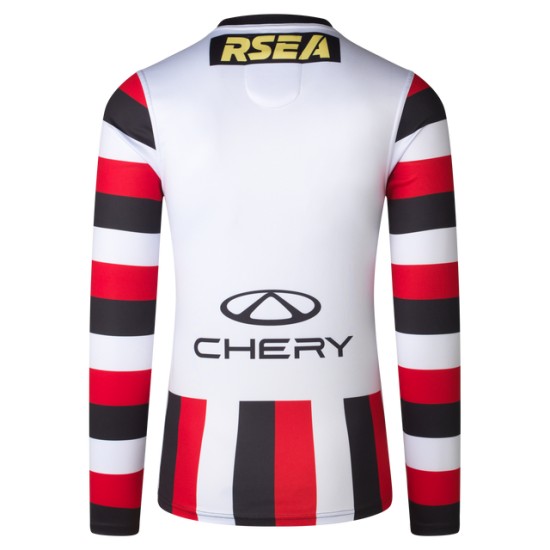 Kid's St Kilda Saints 2025 Third Long Sleeve Candy Stripe Guernsey Kid's St Kilda Saints 2025 Third Long Sleeve Candy Stripe Guernsey