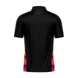 Men's England Rugby 2024/25 Third Warm Up Polo Shirt - Black