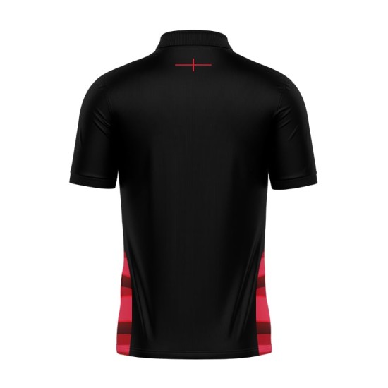 Men's England Rugby 2024/25 Third Warm Up Polo Shirt - Black Men's England Rugby 2024/25 Third Warm Up Polo Shirt - Black