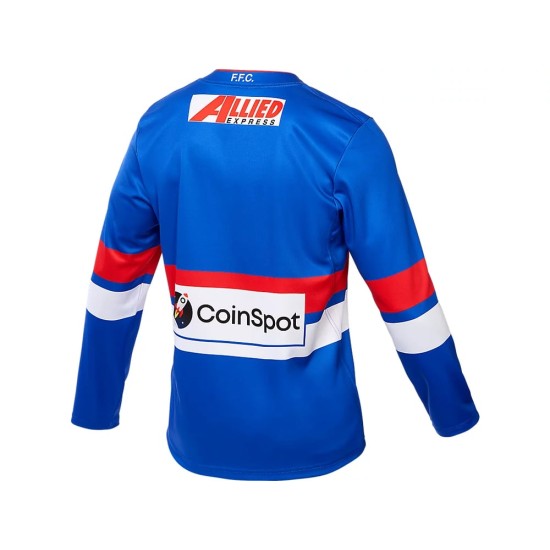 Kid's Western Bulldogs 2025 Home Long Sleeve Guernsey Kid's Western Bulldogs 2025 Home Long Sleeve Guernsey