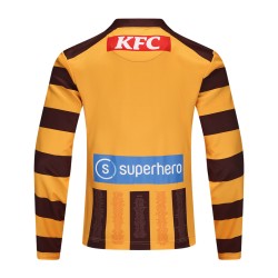 Men's Hawthorn Hawks 2025 Home Long Sleeve Centenary Guernsey Men's Hawthorn Hawks 2025 Home Long Sleeve Centenary Guernsey