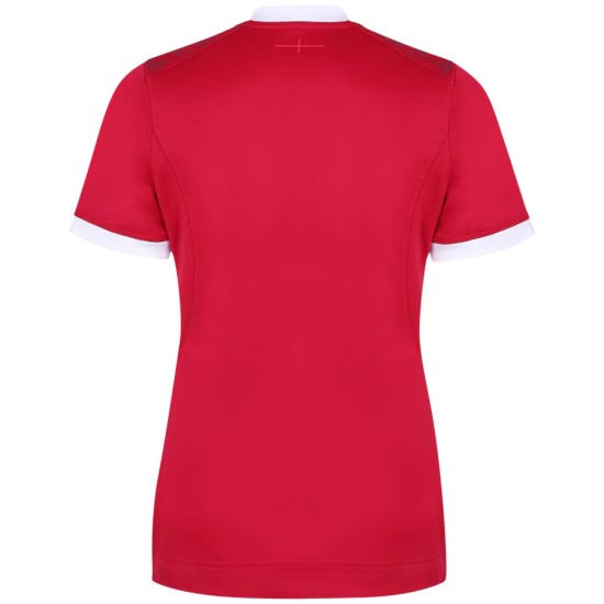 Women's England Rugby 2024/25 Third Red Roses Warm Up Shirt - Red Women's England Rugby 2024/25 Third Red Roses Warm Up Shirt - Red