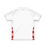 Kid's England Rugby 2024/25 Third Warm Up Shirt - White Kid's England Rugby 2024/25 Third Warm Up Shirt - White