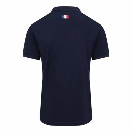 Men's France Rugby 2023 Home Blue Polo Shirt Men's France Rugby 2023 Home Blue Polo Shirt