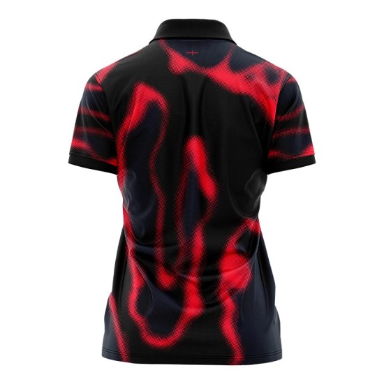 Women's England Rugby 2024/25 Third Warm Up Polo Shirt - Heatmap Women's England Rugby 2024/25 Third Warm Up Polo Shirt - Heatmap