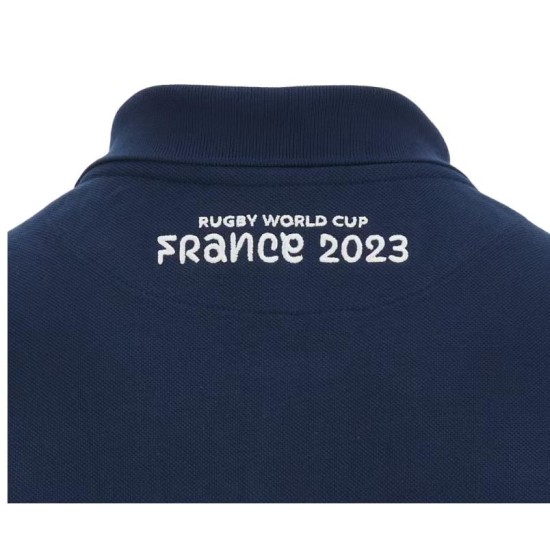 Men's Scotland Rugby 2023 Home Blue Polo Shirt Men's Scotland Rugby 2023 Home Blue Polo Shirt