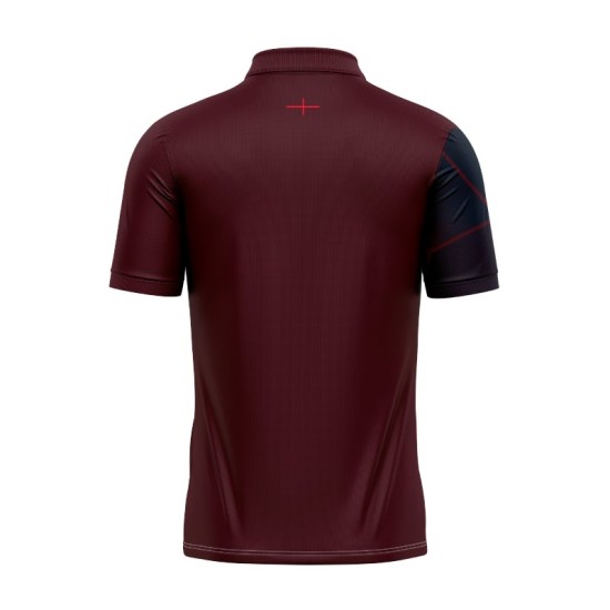 Men's England Rugby 2024/25 Third Warm Up Polo Shirt - Brown Men's England Rugby 2024/25 Third Warm Up Polo Shirt - Brown