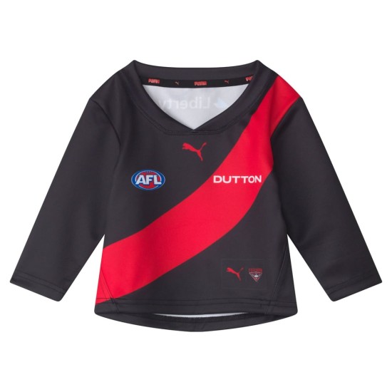Kid's Essendon Bombers 2025 Home Long Sleeve Guernsey Kid's Essendon Bombers 2025 Home Long Sleeve Guernsey