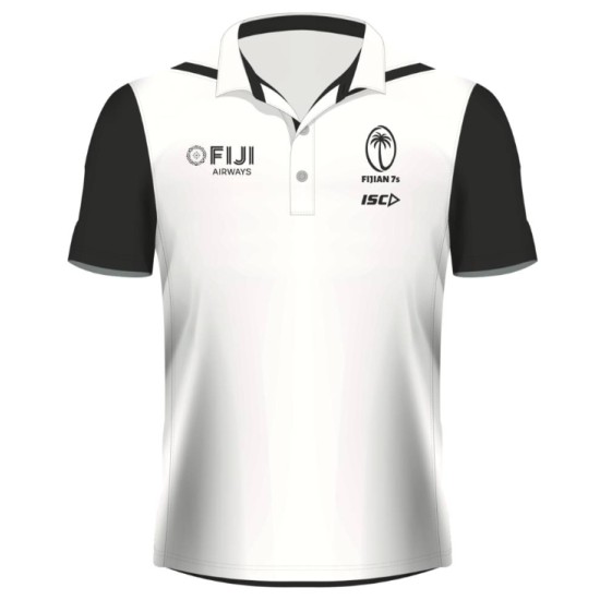 Men's Fiji Rugby 2021 Polo Shirt White Men's Fiji Rugby 2021 Polo Shirt White