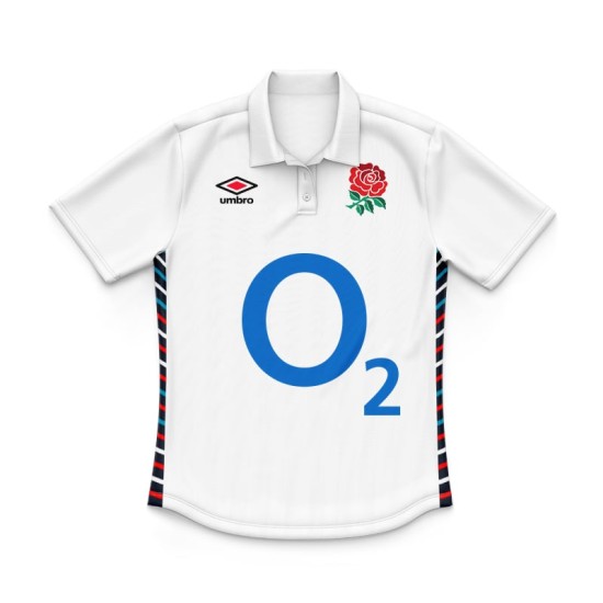 Kid's England Rugby 2024/25 Home Polo Shirt Kid's England Rugby 2024/25 Home Polo Shirt