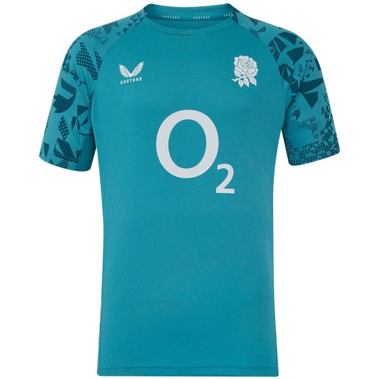 Women's England Rugby 2025/26 Performance Shirt - Blue Women's England Rugby 2025/26 Performance Shirt - Blue