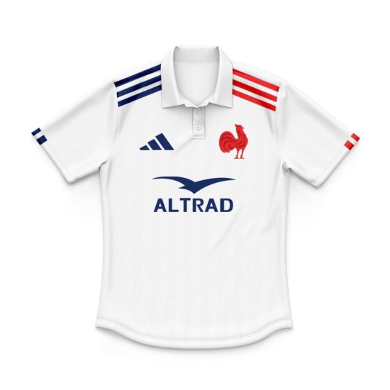 Kid's France Rugby 2024/25 Away Polo Shirt Kid's France Rugby 2024/25 Away Polo Shirt