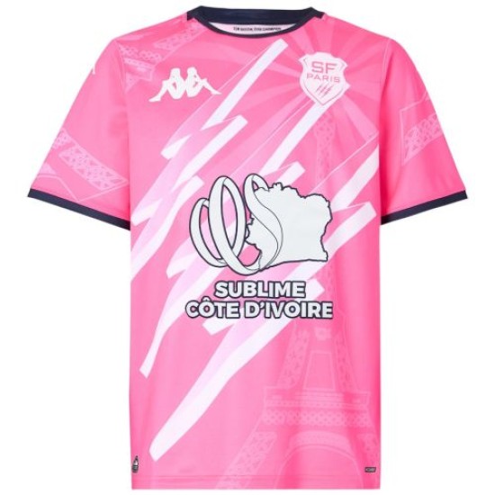 Women's Stade Français Paris 2025/26 Home Sponsored Shirt Women's Stade Français Paris 2025/26 Home Sponsored Shirt