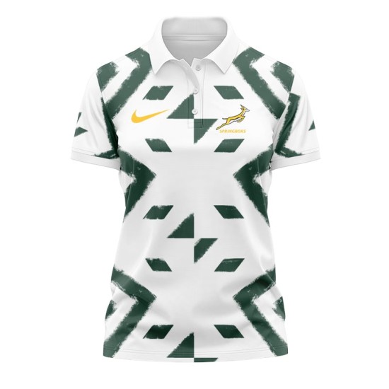 Women's South Africa Springboks 2024 Third Pre-Match Polo Shirt
