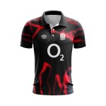 Men's England Rugby 2024/25 Third Warm Up Polo Shirt - Heatmap Men's England Rugby 2024/25 Third Warm Up Polo Shirt - Heatmap
