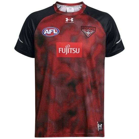Men's Essendon Bombers 2024 Third Warm Up Shirt Men's Essendon Bombers 2024 Third Warm Up Shirt