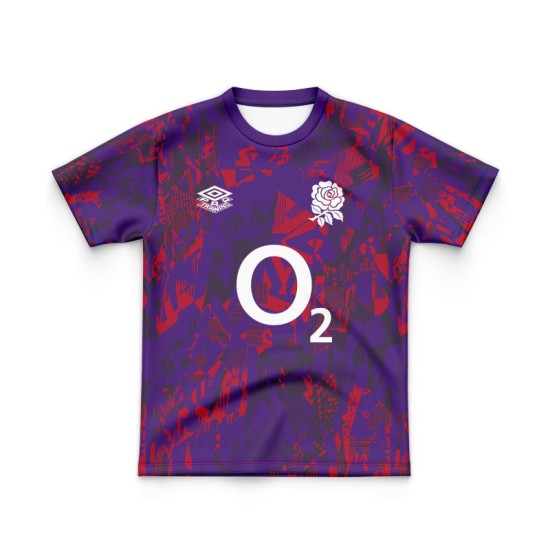 Kid's England Rugby 2024/25 Third Exclusive Warm Up Shirt Kid's England Rugby 2024/25 Third Exclusive Warm Up Shirt