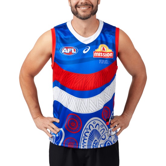 Kid's Western Bulldogs 2024 Third Indigenous Guernsey Kid's Western Bulldogs 2024 Third Indigenous Guernsey