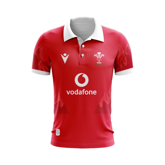 Men's Wales Rugby 2024 Home Polo Shirt Men's Wales Rugby 2024 Home Polo Shirt