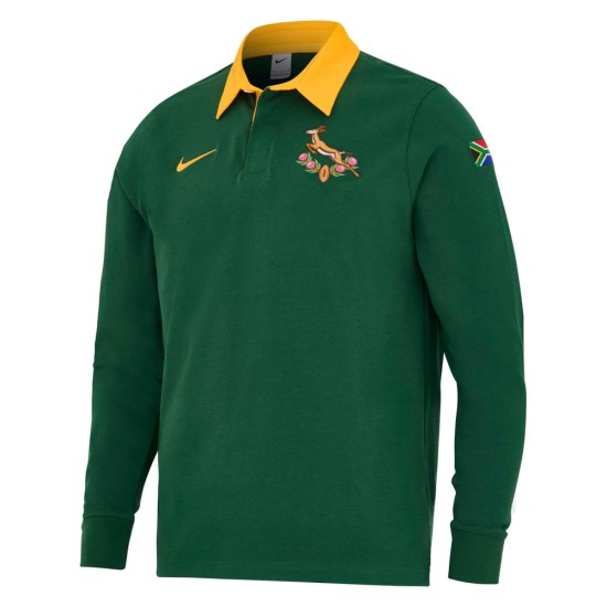 Men's South Africa Springboks 2025/26 Home Classic Long Sleeve 30th Anniversary Shirt Men's South Africa Springboks 2025/26 Home Classic Long Sleeve 30th Anniversary Shirt