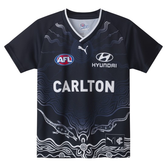 Men's Carlton Blues 2025 Third Warm Up Shirt Men's Carlton Blues 2025 Third Warm Up Shirt