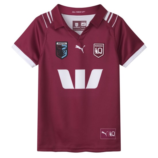 Kid's QLD Maroons 2025 Home Shirt Kid's QLD Maroons 2025 Home Shirt
