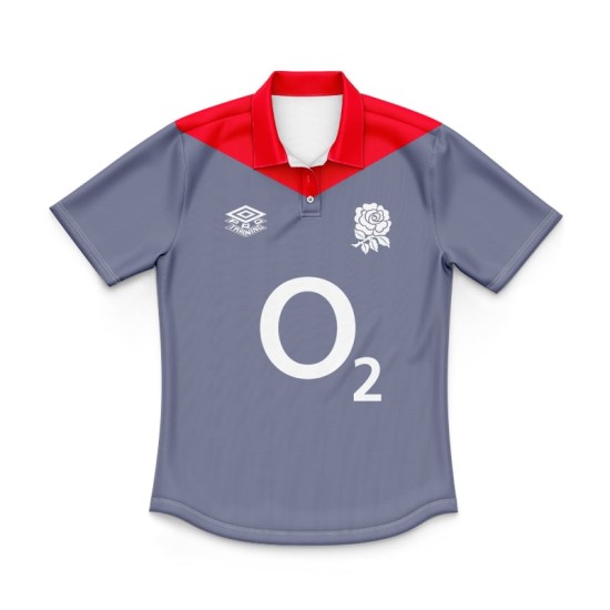 Kid's England Rugby 2024/25 Away Polo Shirt