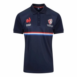 Men's France Rugby 2023 Home Blue Polo Shirt