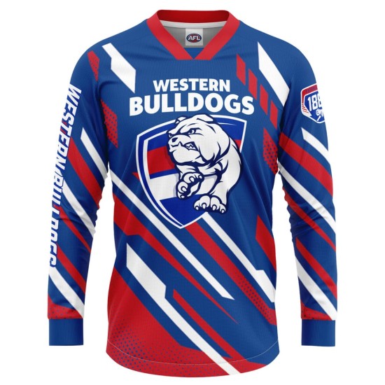 Men's Western Bulldogs 2025 Third Long Sleeve Blitz Shirt Men's Western Bulldogs 2025 Third Long Sleeve Blitz Shirt