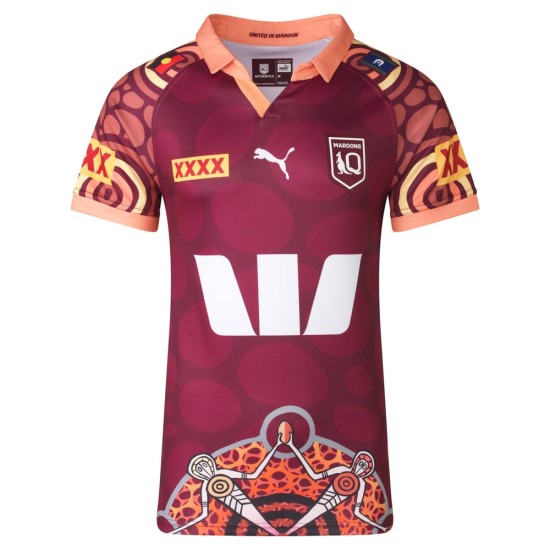 Women's QLD Maroons 2024 Third Indigenous Shirt