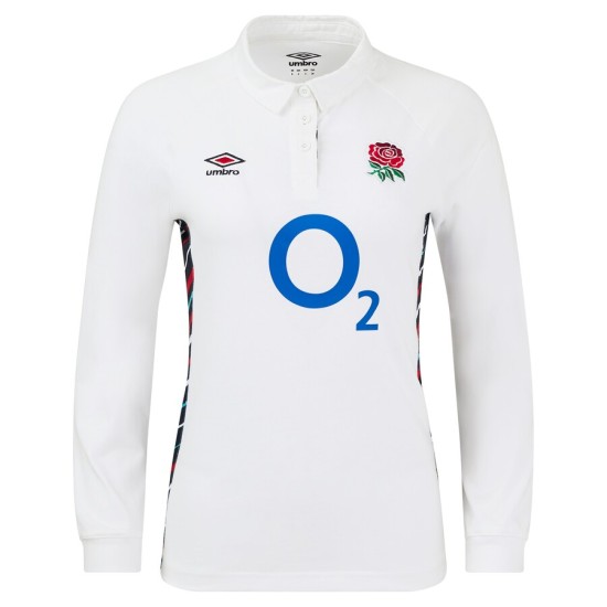 Women's England Rugby 2024/25 Home Classic Long Sleeve Shirt Women's England Rugby 2024/25 Home Classic Long Sleeve Shirt