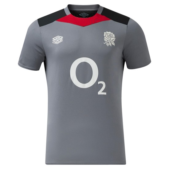 Men's England Rugby 202424/25 Third Gym Shirt - Grey