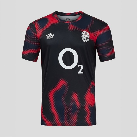 Men's England Rugby 2024/25 Third Warm Up Shirt - Heatmap Men's England Rugby 2024/25 Third Warm Up Shirt - Heatmap
