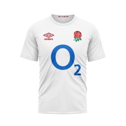 Men's England Rugby 2024/25 Third Warm Up Shirt - White