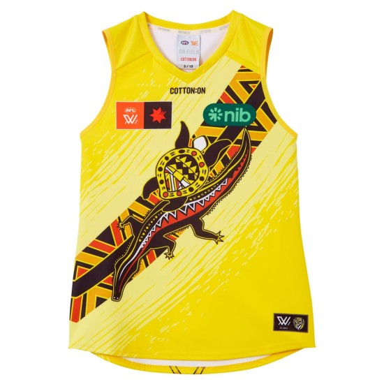 Men's Richmond Tigers 2024 Third AFLW S9 Retail Indigenous Guernsey Men's Richmond Tigers 2024 Third AFLW S9 Retail Indigenous Guernsey
